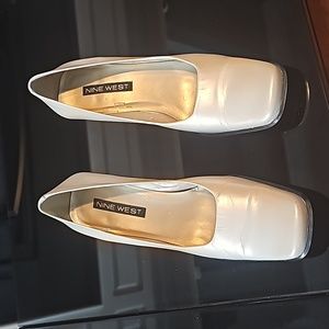 Womens NINE WEST Heels. Color:Pearl White, Size 7.5